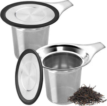 Load image into Gallery viewer, TEVIA Stainless Steel Tea Strainer with Lid