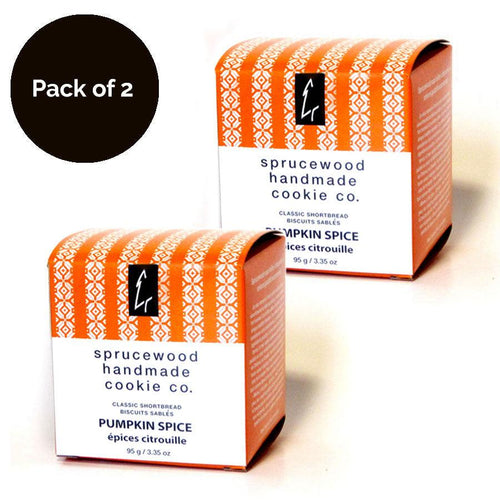 Sprucewood Fresh Pumpkin Spice Shortbread (Pack of 2) - Premium Teas Canada
