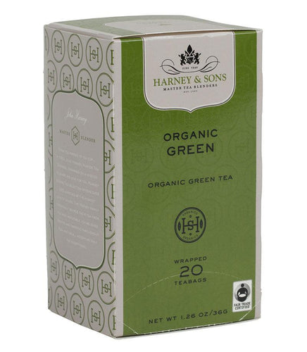 Harney & Sons Organic Green Tea 20 Premium Teabags - Premium Teas Canada