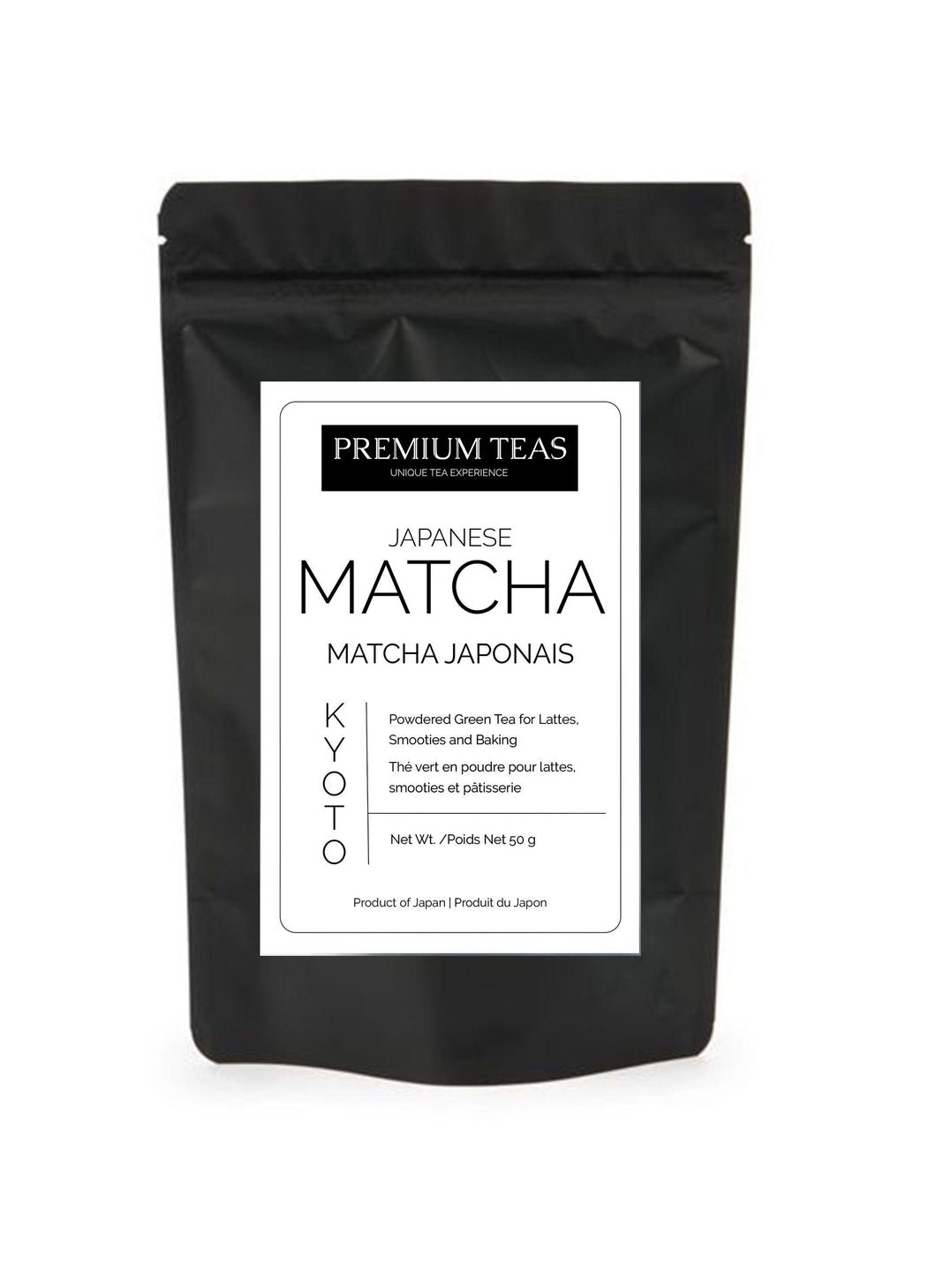 Japanese Matcha (Kyoto) 50 g - 450 g - Premium Teas Canada