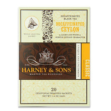 Load image into Gallery viewer, Harney & Sons Decaf Orange Pekoe (Ceylon) 20 Wrapped Sachets - Premium Teas Canada
