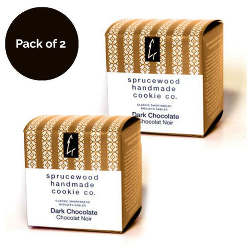 Sprucewood 76% Belgium Dark Chocolate Shortbread (Pack of 2) - Premium Teas Canada