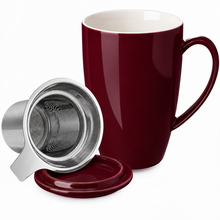 Load image into Gallery viewer, TEVIA Conica Tea Mug with Infuser and Lid 450 ml (Multiple colors)

