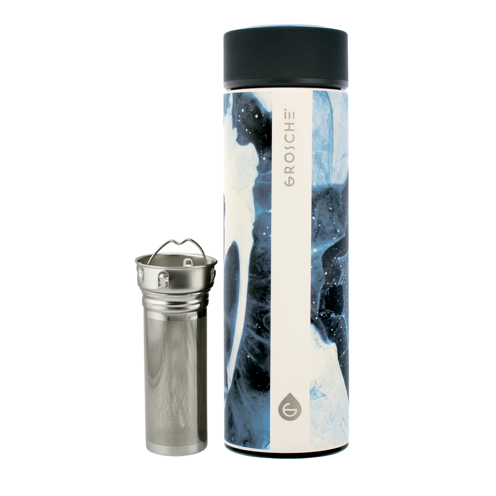 Dark Marble Insulated Infusion Flask 450 ml – Premium Teas
