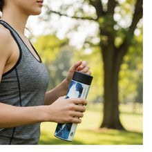 Load image into Gallery viewer, Dark Marble Insulated Infusion Flask 450 ml
