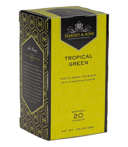 Harney & Sons Tropical Green Tea 20 Premium Teabags - Premium Teas Canada