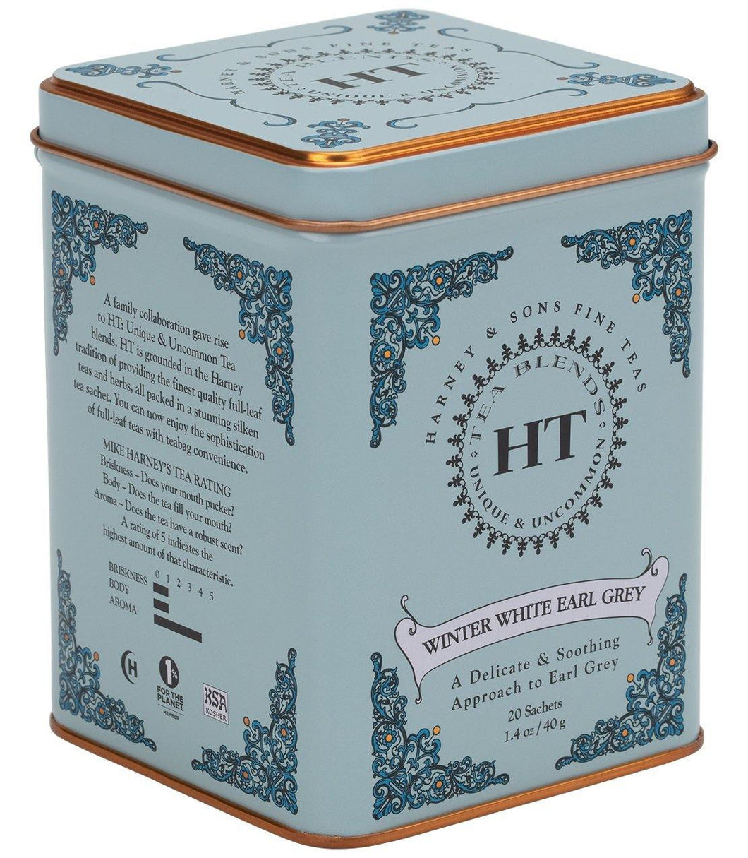 Harney & Sons HT Winter White Earl Grey Tea (20 Sachets) - Premium Teas Canada