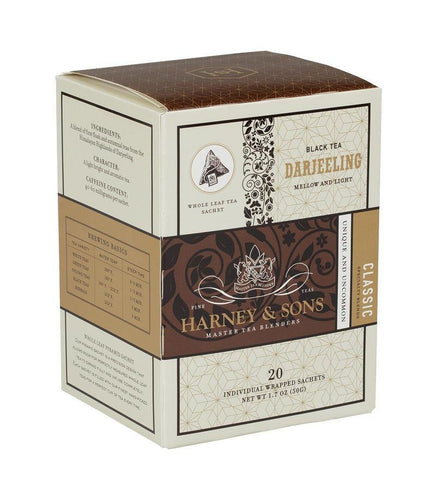 Harney & Sons Darjeeling 20 Wrapped Sachets - Premium Teas Canada