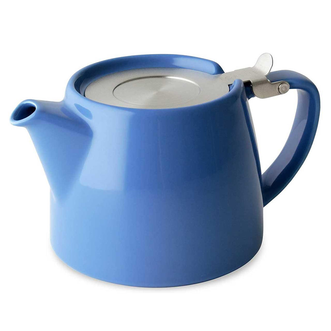Stump Blue Teapot with Infuser (18 oz) - Premium Teas Canada