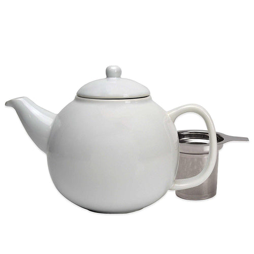 Ceramic Teapot with Stainless Steel Infuser (45 oz) - Premium Teas Canada