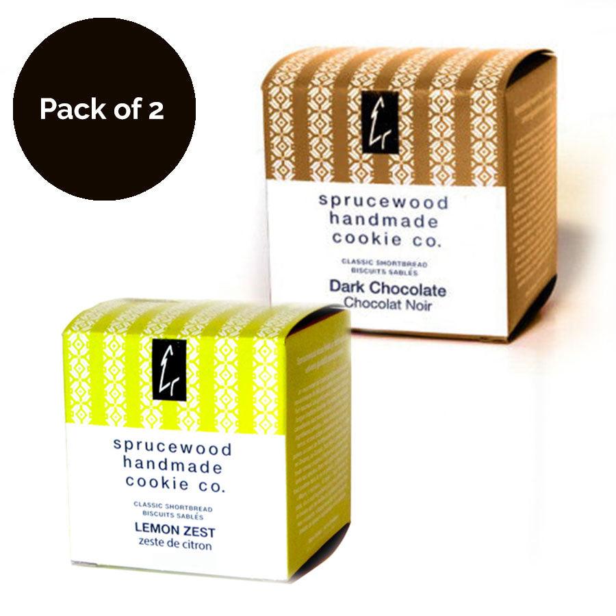 Sprucewood 76% Belgium Dark Chocolate and Lemon Zest Shortbread Duo - Premium Teas Canada