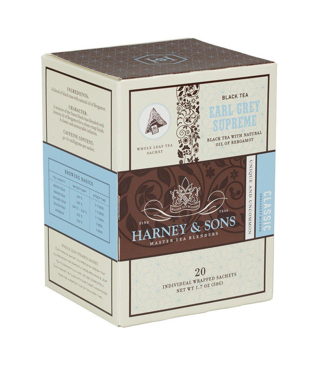 Harney & Sons Earl Grey Supreme (20 Wrapped Sachets) - Premium Teas Canada