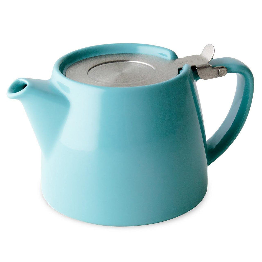Turqoise Stump Teapot with Infuser (18 oz) - Premium Teas Canada