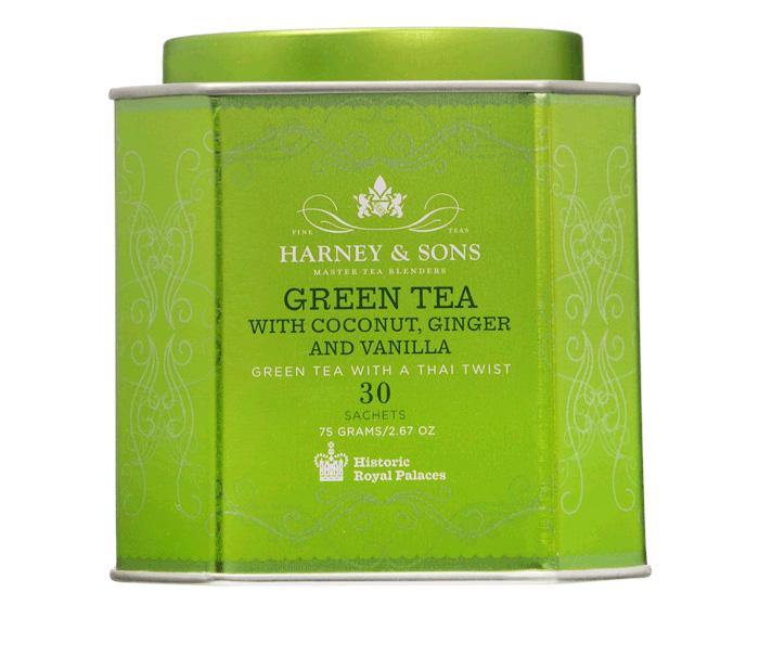 Harney & Sons HRP Green Tea with Coconut, Ginger & Vanilla (30 sachets