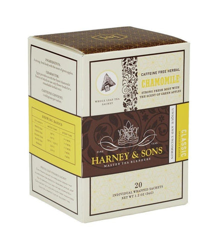 Harney & Sons Chamomile 18 Wrapped Sachets - Premium Teas Canada