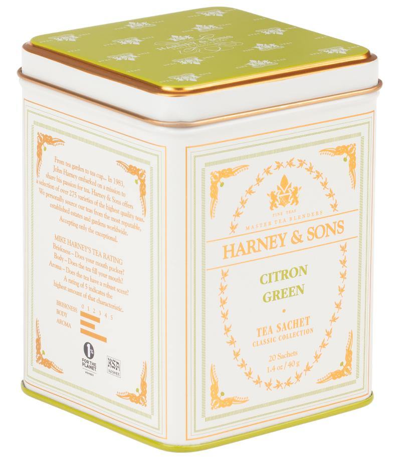 Harney & Sons Citron Green Classic 20 Sachets - Premium Teas Canada