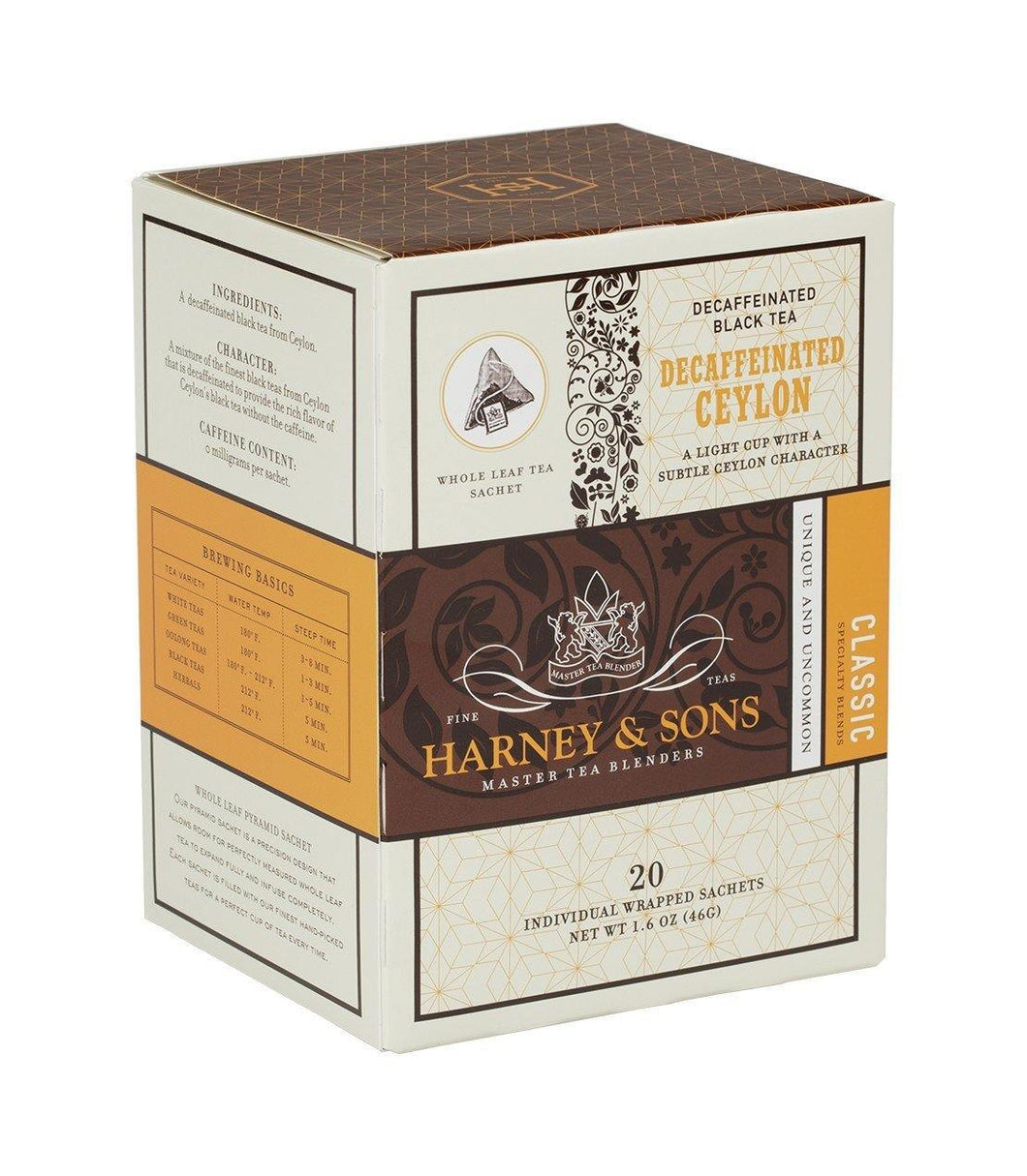 Harney & Sons Decaf Orange Pekoe (Ceylon) 20 Wrapped Sachets - Premium Teas Canada