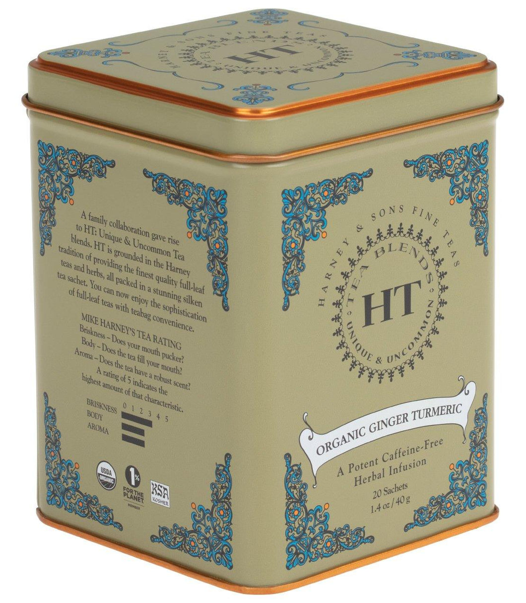 Harney & Sons HT Organic Ginger Turmeric Tea (20 Sachets) - Premium Teas Canada