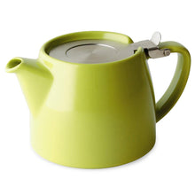 Load image into Gallery viewer, Lime Green Stump Teapot with Infuser (18 oz) - Premium Teas Canada
