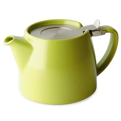Lime Green Stump Teapot with Infuser (18 oz) - Premium Teas Canada