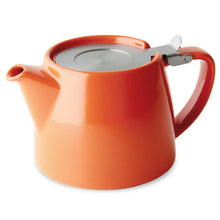 Load image into Gallery viewer, Orange Stump Teapot with Infuser (18 oz) - Premium Teas Canada
