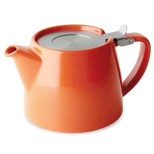 Orange Stump Teapot with Infuser (18 oz) - Premium Teas Canada