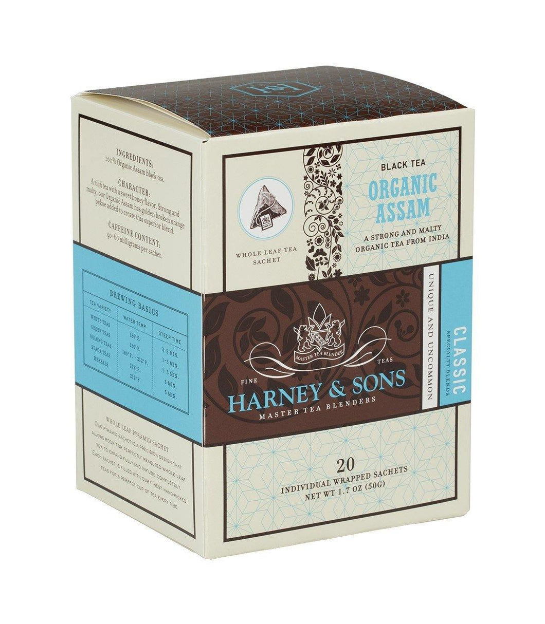 Harney & Sons Organic Assam 20 Wrapped Sachets - Premium Teas Canada
