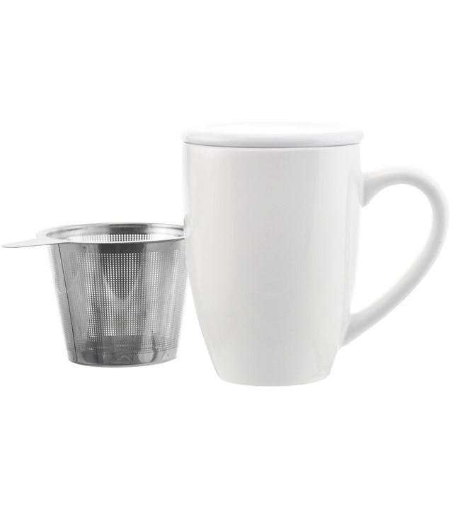 Ceramic Tea Mug with Infuser and Lid (330 ml)